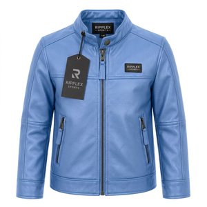 Chaqueta de cuero clásica y elegante para niños, con materiales suaves, ajuste seguro, comodidad duradera y estilo atemporal para cada ocasión. - Product Image 1