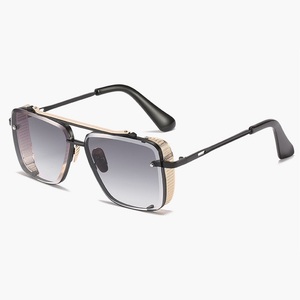 Gafas de Sol Punk de Metal Vintage de Doble Puente de Alta Calidad RTS, Novedad, Protección UV 2026 para Hombre y Mujer - Product Image 4