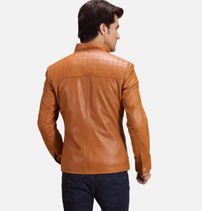 เสื้อแจ็คเก็ตหนังผู้ชายสำหรับฤดูหนาว แบบมีฮู้ด คอเสื้อแบบคอกลม มีโลโก้ด้านหน้า แห้งเร็วและระบายอากาศได้ดี - Product Image 4