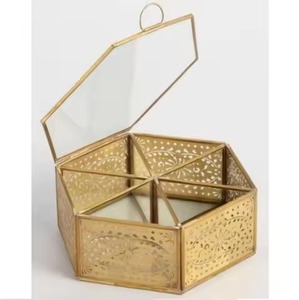 Boîte de rangement décorative en métal pour bijoux, bagues, boucles d'oreilles, colliers et accessoires - Product Image 2