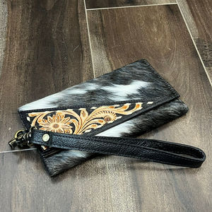 Nueva cartera larga para mujer, tarjetero de cuero para el pelo con herramientas manuales, Cartera de gran capacidad con bloqueo RFID de cuero genuino - Product Image 4