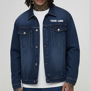 Chaquetas Vaqueras al por Mayor, Chaqueta Vaquera Extra Grande de Alta Calidad, Fabricante OEM, Chaqueta Vaquera Personalizada con Estampado en Relieve para Hombre - Product Image 3