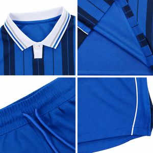 Camiseta Polo Personalizada con Rayas Azules para Hombre, Talla Grande, Manga Corta, Deportiva, Informal, Uniforme para Equipo, Proveedor Mayorista - Product Image 3