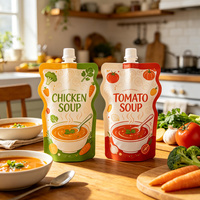 Boisson Smoothie au Yaourt Probiotique Myrtille en Sachet Doypack à Bec Verseur avec Sac Ergonomique Courbé
