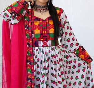Robe traditionnelle africaine de couleur blanche pour mariage, robe de fiançailles de la Culture Pashtun pour femmes - Product Image 3