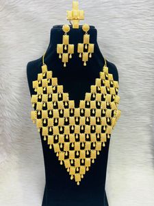 24K Gold Plated Brass Women's Necklace Set with <b>Box</b> Chain Jewelry Set - Product Image 2