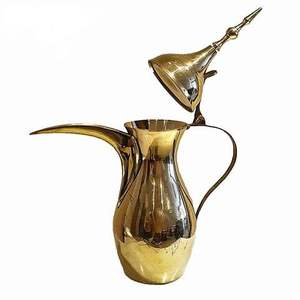 Carafe à thé Dallah en métal de style vintage de haute qualité pour une utilisation en restaurant en plein air, sur table, pour servir du café, carafe Dallah - Product Image 2
