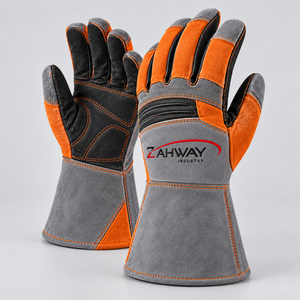 Gants de soudage en cuir tactiques à faible MOQ, longueur de poignet personnalisée, durables, pour usage extérieur et travail hivernal - Product Image 5