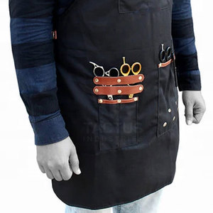 Affordable Price Durable Barber <b>Aprons</b> Premium <b>Leather</b> Fabric Salon Comfortable Fit Barber <b>Aprons</b> - Product Image 5