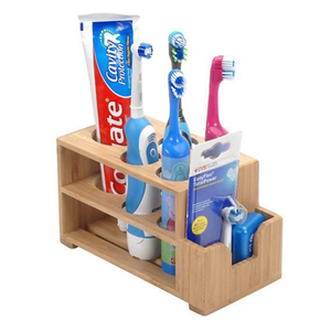 Factory Direct Supply Square Shape Wood Toothbrush Holder Toothbrushes Storage Bathroom Product At <b>Cheap</b> Price - Product Image 4