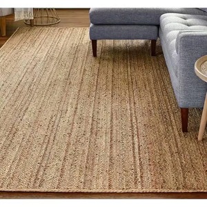 Alfombras de Yute de Pelo Alto con Diseño Abstracto Festoneado, Hechas a Mano, Estilo Boho Ecológico, para Entrada o Sala de Estar, Venta al por Mayor y Pedidos a Granel - Product Image 3