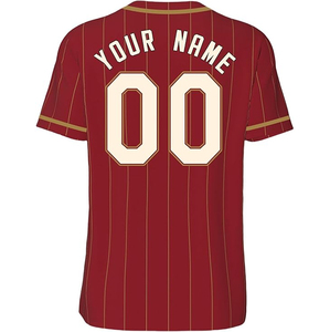 Reasonable Rate Best Fabric Unisex Baseball Jersey Custom Made Fully Stylish Short Sleeves Breathable Moisture-Wicking V-neck - Product Image 4