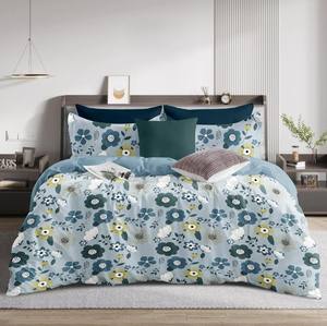 Hotel Quality Luxury <b>Queen</b> <b>Size</b> Microfiber Fabric Blossom Bedding Set Fade Resistant 1 Flat and 1 Fitted <b>Sheet</b> for Hospitals - Product Image 1