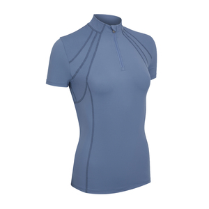 High Quality 4way Stretch Horse Riding Equestrian Shirt Top <b>Base</b> <b>Layer</b> Competition Show Shirt Polo in Soft Feel Technical Fabric - Product Image 2