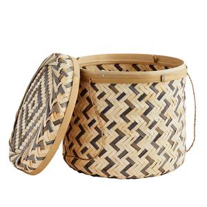 Versalite Mini paniers de rangement en bambou faits à la main Nouveau produit de corbeille à fruits durable - Product Image 1