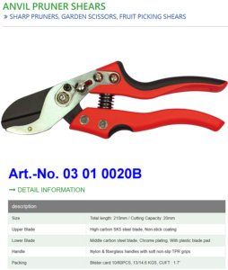 Sécateur à enclume de 210 mm - Product Image 4
