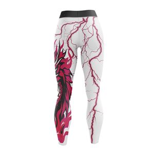 Legging imprimé taille haute avec cordon de serrage pour femme, idéal pour le sport et le fitness, en soie de lait double brossée 230 g/m² respirante - Product Image 1