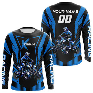 Maillot de motocross Treme à manches longues, impression par sublimation, rouge, noir, blanc, chemise de course à séchage rapide pour hommes, adulte, toutes saisons - Product Image 6