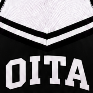 Haut court de cheerleading noir et blanc sans manches pour femmes et filles, idéal pour l'entraînement sportif et les uniformes de performance athlétique. - Product Image 6