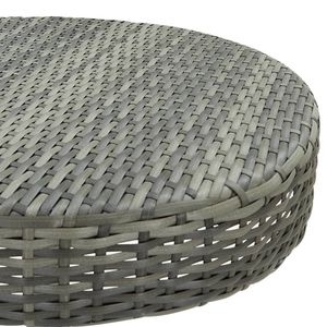 Tavolo da Giardino Resistente per Esterni in Rattan PE Grigio e Acciaio Verniciato a Polvere - Product Image 4
