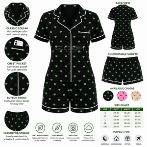 Ensemble de pyjamas en soie satinée Cosh International Sisterhood Sorority, deux pièces, vêtements de nuit, vêtements de détente, vêtements élégants, pyjamas - Product Image 6