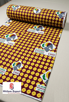 Tela Africana Auténtica con Estampado de Cera, 100% Algodón, Ankara, Decoración para el Hogar, Fabricante de Textiles Personalizados OEM ODM, Nigeria