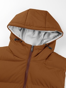 <b>Men</b> Hooded Puffer Vest Custom Private Label Padded Quilted <b>Thermal</b> Lining Vest - Product Image 6