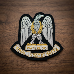 Royal Scots Greys Waterloo Embroidered Patch <b>Sew</b>-On Fabric Badge Style Irregular Shape Customized Design - Product Image 6