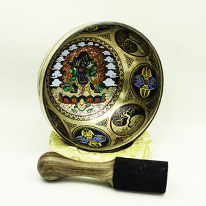 NBTE- 7 Bols chantants himalayens en métal faits à la main avec des motifs sculptés fins - Product Image 1