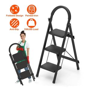 Portable Lightweight Folding <b>Step</b> <b>Stool</b> with Wide Anti-Slip Pedal for Ladders & Scaffoldings - Product Image 2