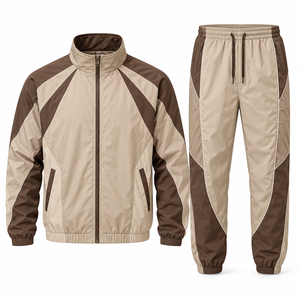 Chándal de nailon con capucha para hombre, ropa deportiva informal moderna con tejido ligero, puños ajustables, corte regular, para entrenamientos en el gimnasio - Product Image 2
