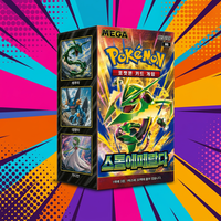 MEGA Jeu de Cartes Pokémon M6 Storm Emeralda Booster Box 30 Paquets Édition Coréenne Jeu de société coréen pour l'engagement culturel et les occasions décontractées