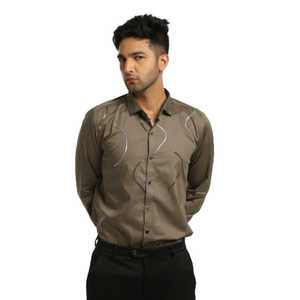 Camisa casual personalizada 100% algodón para hombre, corte regular, cuello con botones, color liso, venta al por mayor, diseño de camisa casual OEM. - Product Image 3