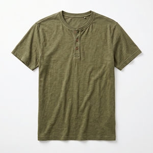 เสื้อยืดเฮนลีย์แขนสั้นผู้ชาย ผ้าฝ้ายถัก 100% ทรงลำลอง กระดุมติดหน้า แห้งเร็ว ใส่ได้ทุกวัน - Product Image 1
