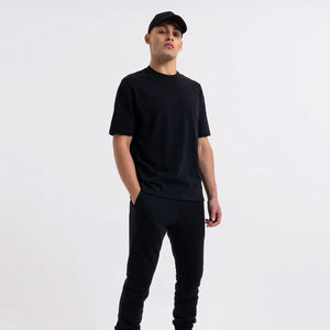 Camisetas Negras de Alta Calidad para Hombre y Mujer, Nueva Llegada, 100% Algodón, Camiseta con Hombros Caídos, Camisetas Extra Grandes para Hombre - Product Image 3