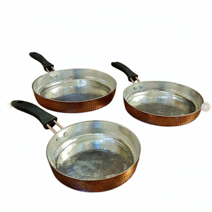 Best Selling Set of 3 Modern Design Stainless Steel Metal <b>Frying</b> <b>Pans</b> Home Hotel Kitchen Accessories Sauce <b>Pans</b> - Product Image 1