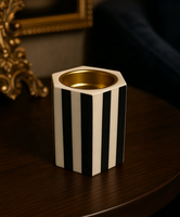Brûleur à Bakhoor Ramadan Design 2027, artisanal, en résine écologique, insert en acier inoxydable, durable, blanc, carré, en terre cuite