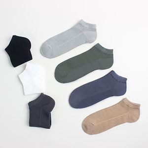 Lots de chaussettes pour hommes en nylon de couleur unie, respirantes, coupe basse, courtes, à motifs, vente en gros, prix abordable, différentes tailles disponibles - Product Image 2