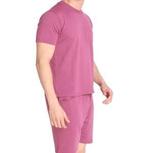 Nouvel ensemble décontracté pour homme : T-shirt à manches courtes et short respirant, couleur unie, deux pièces, confortable, streetwear d'été - Product Image 3