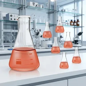 ขวดเออร์เลนเมเยอร์แก้วโบโรซิลิเกตคอกว้างขนาด 250 มล. ยี่ห้อ MAYALAB พร้อมจุกปิด - Product Image 2