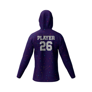 Custom Sublimated Hooded Basketball Practice Jersey Unisex Full Sleeve Moisture Wicking All Seasons Basketball Apparel - Product Image 6