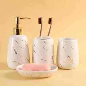 Juego de Accesorios de Baño de Poliresina al por Mayor, Diseño Rectangular Blanco, Fácil de Limpiar, para el Mercado de Exportación - Product Image 2