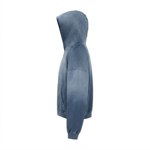 2026 Men's Sun Faded <b>Zip</b>-Up <b>Hoodie</b> 100% Cotton fleece 450gsm oversized Hooded Sweatshirt <b>Pocket</b> Casual Streetwear <b>Hoodie</b> for boy - Product Image 2