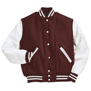 Unisex Classic Cool Stand Collar Varsity <b>Jacket</b> 100% Wool Geometric Patchwork Cartoon <b>Winter</b> - Product Image 5