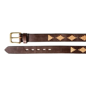 Ceinture en cuir véritable de 1,5 pouce avec logo personnalisé, sangle à cliquet, boucle à verrouillage automatique, produit personnalisable - Product Image 2