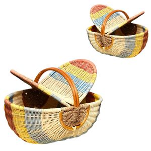 Cesta de Mimbre Natural Personalizable, Cesta de Picnic con Asa, Proveedor de Artesanía Vietnamita - Product Image 1