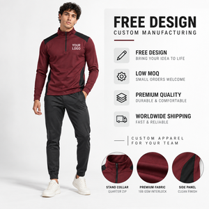OEM ODM Sudadera Deportiva para Hombre con Cierre de Cremallera, Poliéster y Spandex, Secado Rápido, para Entrenamiento, Ropa Deportiva Personalizada de Fábrica - Product Image 6
