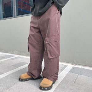 Pantalones Cargo con Bolsillos Profundos, Cómodos Pantalones Utilitarios de Mezcla de Algodón, Ideales para Uso Diario - Product Image 2