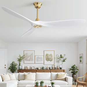 Ventilatore da Soffitto Moderno da 60 Pollici in ABS con Telecomando a 6 Velocità e Motore DC Reversibile per Camere da Letto - Product Image 2