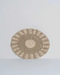 Natural Seagrass Flower Pattern <b>Tablecloth</b> Woven <b>Tablecloth</b> Straws Wedding <b>Christmas</b> Party Gift - Product Image 4
